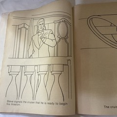 1974 The Six Million Dollar Man Coloring Book Uncolored Artcraft C1832