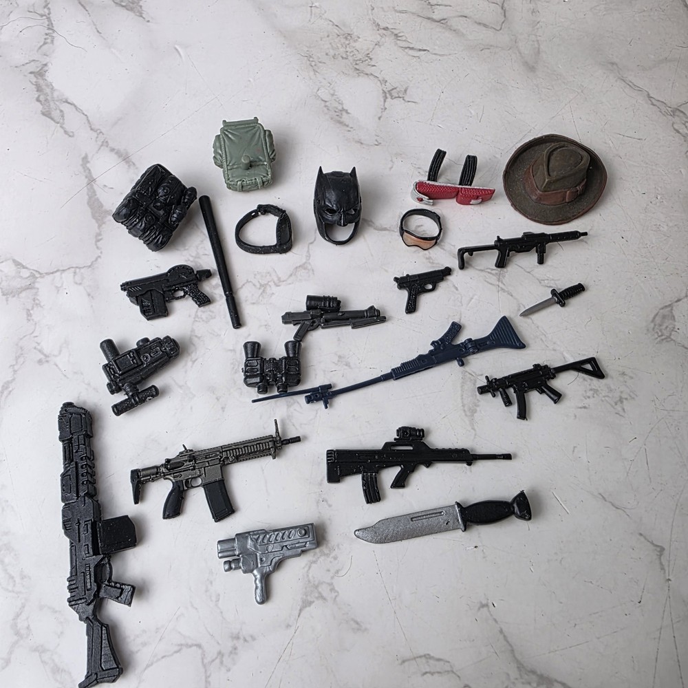 1:12 Scale Random Gun And Accessories Lot – As Shown And As Is. Some Gi Joe