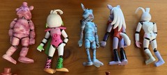 FNAF Action Figures Five Nights at Freddy’s Lot of 11 (2 for parts) & Foam Bear