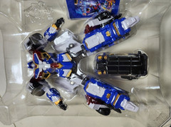 Metal Cardbot S Blue Cop Police Figure Toy Transforming Robot Car
