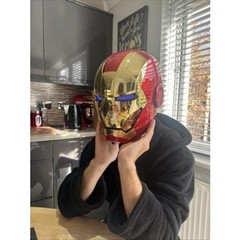 Autoking Iron Man Mask Mk5 1:1 Helmet Wearable Voice Touch Cosplay Props Jarvis