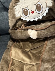 Authentic Pop Mart Brown Labubu Cape Hooded Blanket New Pop Land Exclusive NWT