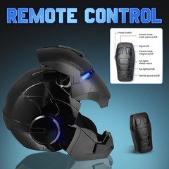 Full Black Iron Man 1:1 MK5 Jarvis Deformable Voice Control Wearable Helmet Mask
