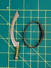 Mythic Legions Four Horsemen Curved Sword & Brown Chest Strap “I SHIP DAILY”