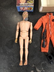 Hasbro 1974 GI Joe Air Adventurer Box 7282 Orange Jumpsuit All Original Blonde