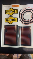 Pee Wee Herman Pee Wee Playhouse 1988 Matchbox Scooter Decals Vintage NOS