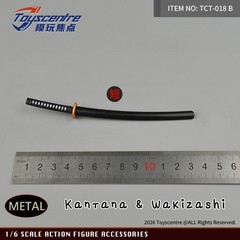 1/6 Katana Japanese black Sword Miyamoto Musashi Hot toys Phicen 12″ figure❶USA❶