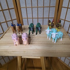 Ankyo Target Party Farm Animal W/Party Hat LOT OF 5 Pig Cow Horse Chicken Sheep
