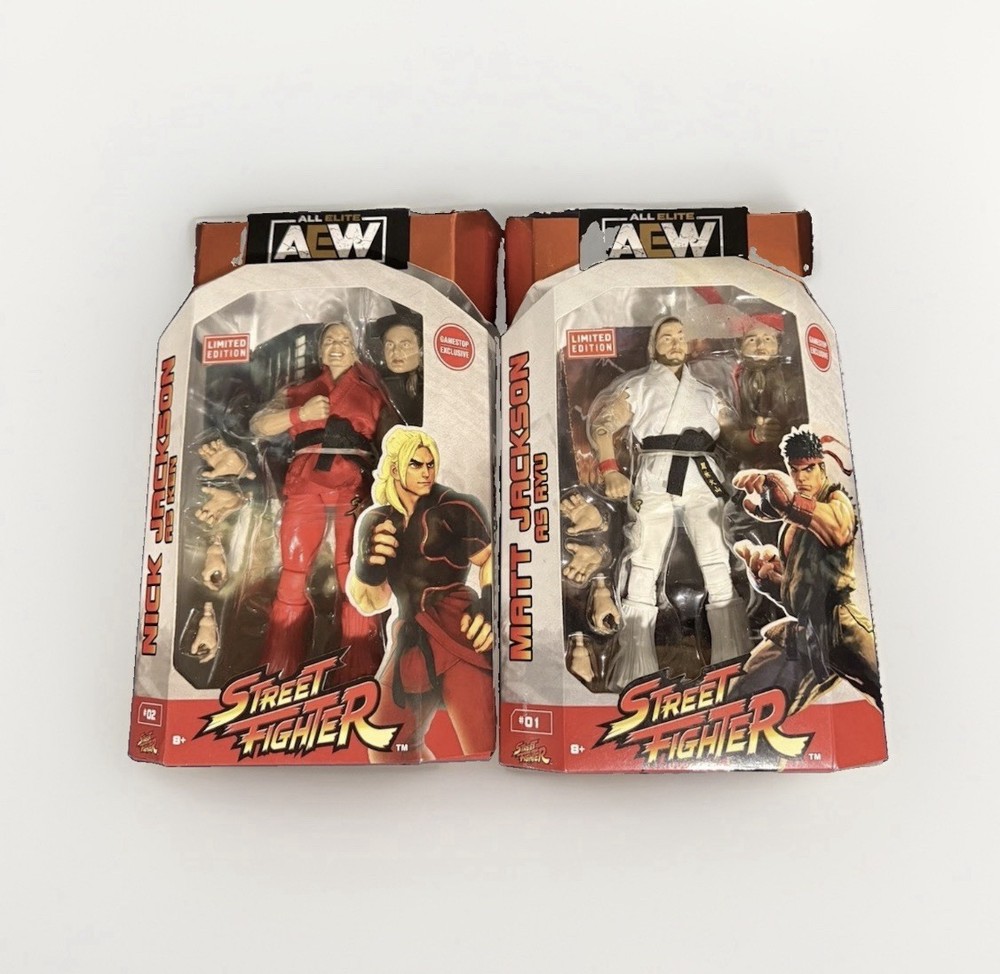 AEW Unrivaled Matt Nick Jackson Street Fighter Ken Ryu Limited Edition Gamestop