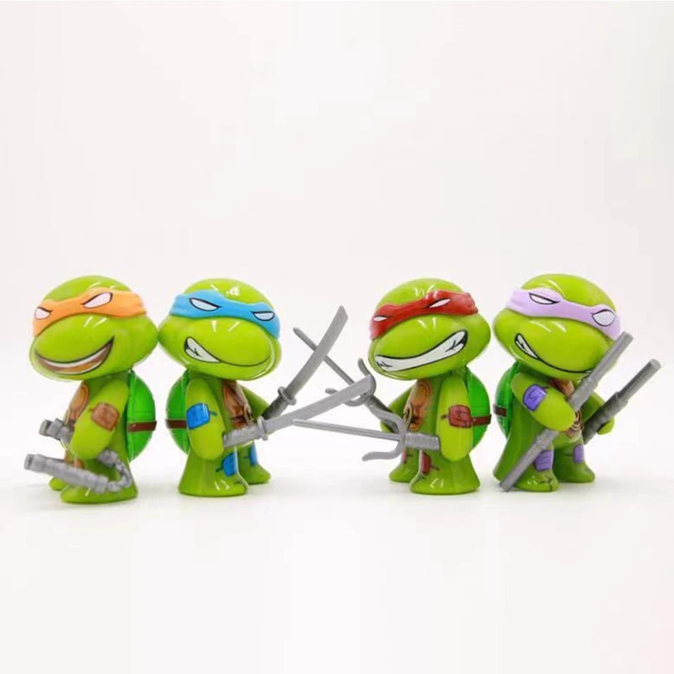2024 new 4pcs ninja Turtle TMNT figure with movable joints Birthday for Kids