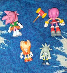 Rose Cream Amy Silver Sonic Figure Lot Jakks Pacific
