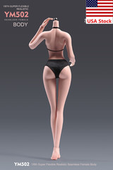 YM502 1/6 Female Pale Mid Bust Thin Waist Flexible Body Details 12″Action Figure