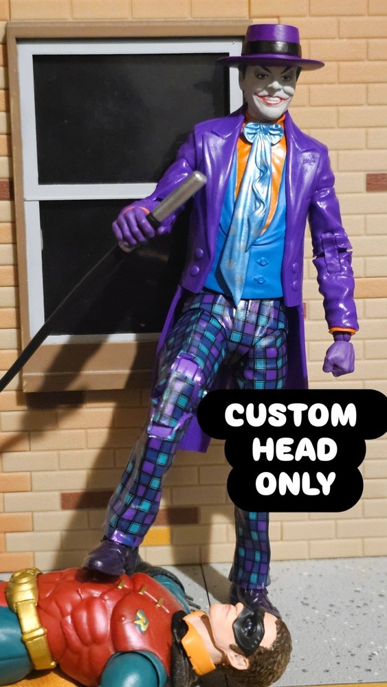Custom Head For Mcfarlane Batman 1989 Joker Nicholson