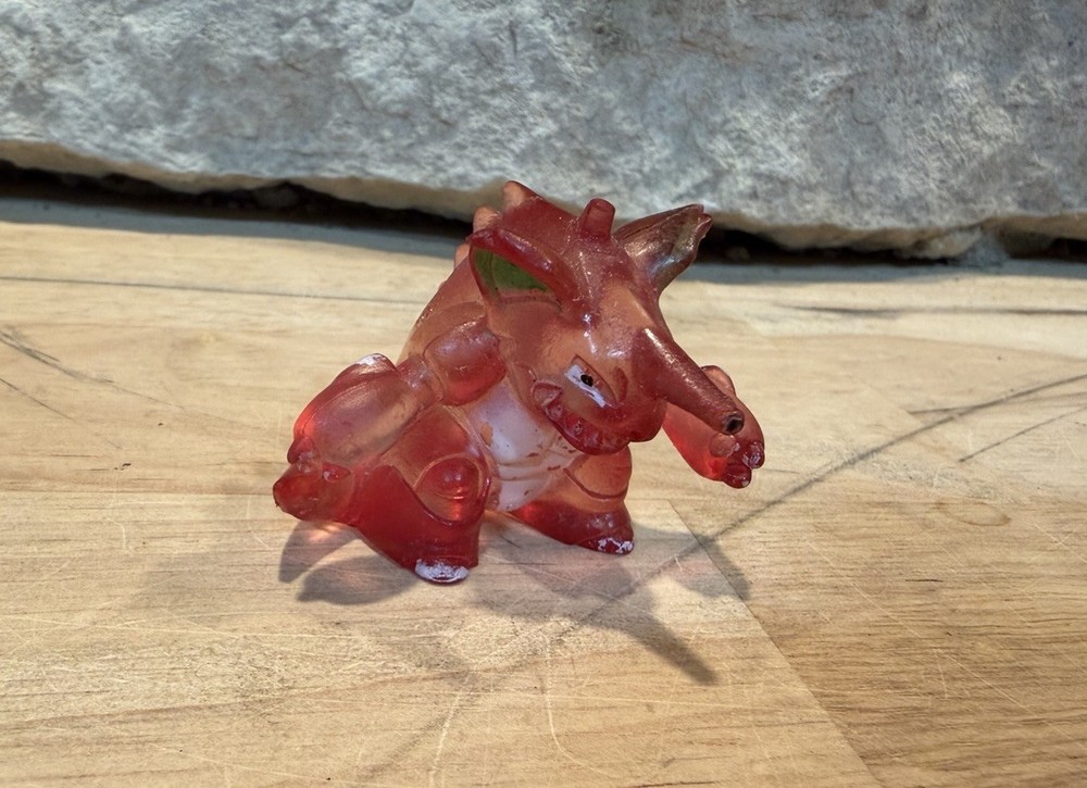 1999 POKEMON Clear Translucent Nidoking 2” C.G.T.S.J Nintendo Tomy Figure