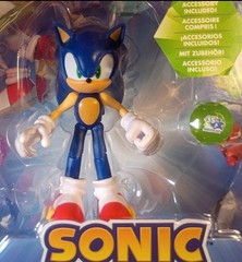 Sonic the Hedgehog 35th Anniversary Sonic 4in Figure w/ Green Emerald In Stock