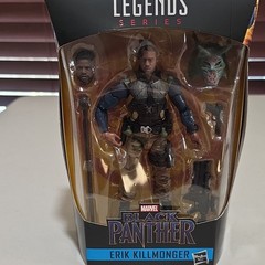 Hasbro Marvel Legends Series Black Panther Erik Killmonger Figure w/ Mask Gun