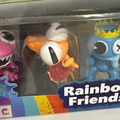 Roblox RAINBOW FRIENDS 4 Pack Mini Figure Set PURPLE ORANGE GREEN BLUE NEW! 2023