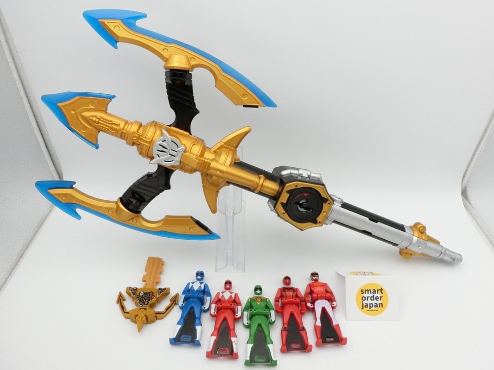 Kaizoku Sentai Gokaiger DX Gokai Spear & Ranger Key Set of 5 & Gold Anchor Key