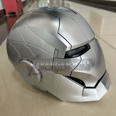 Iron Man MK5 1:1 AUTOKING Silver Helmet Wearable Voice-control Cosplay NEW