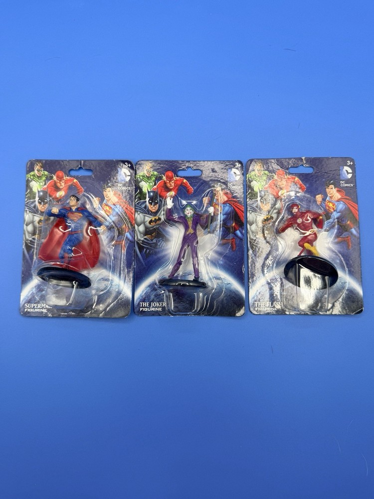 DC Comics Monogram Figurine Lot of 3 NIB Superman The Flash The Joker Figures