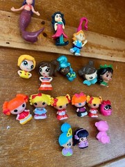 Lot of Mini Vinyl Plastic La La Loopsy & Friends Princess Mermaid Play Figures –