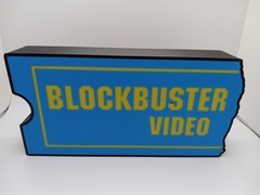 Retro Blockbuster Video 9″ lightbox sign retro logo used from late 1980s – 1990s