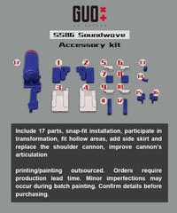 IN STOCK! GO Better 3D DIY Filler Shoulder Cannon Upgrade Kit For SS86 Soundwave