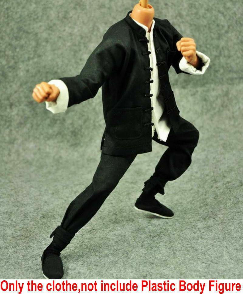 1/6 Scale Kung Fu Costume Shirt&Pant Chinese Traditional Clothes Fit 12” Doll