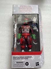 Star Wars The Black Series Mandlorian Warrior Holiday Edition Action Figure NEW