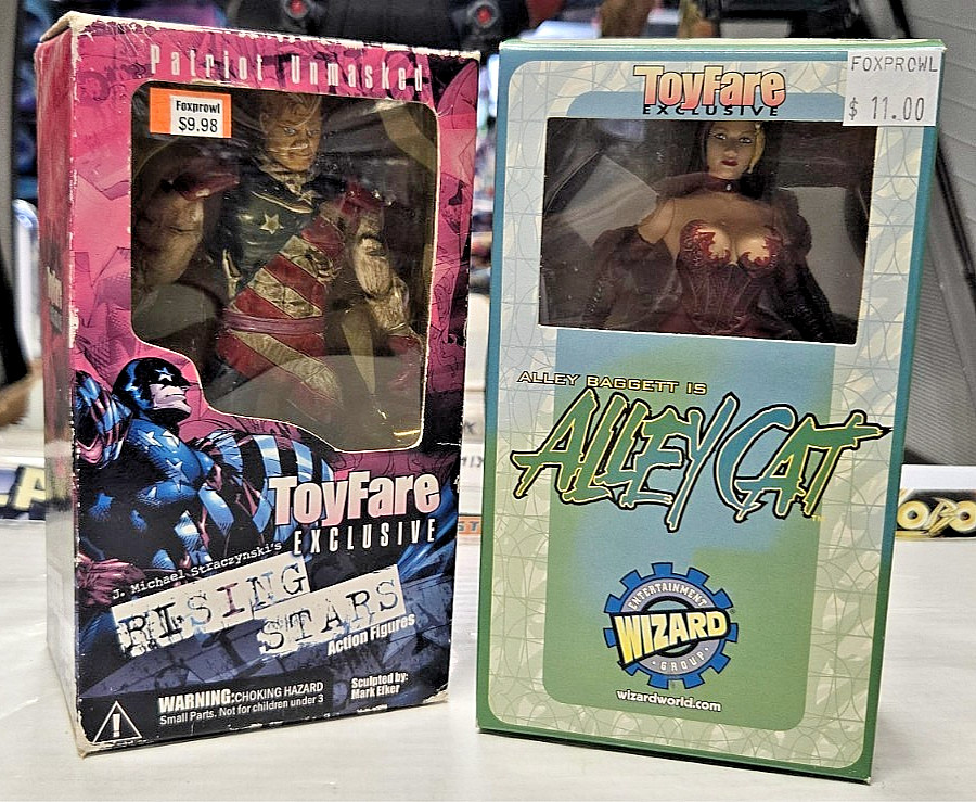 NIB Lot of 2 Toyfare Exclusive Rising Star Patriot Unmasked, & Wizard Alley Cat