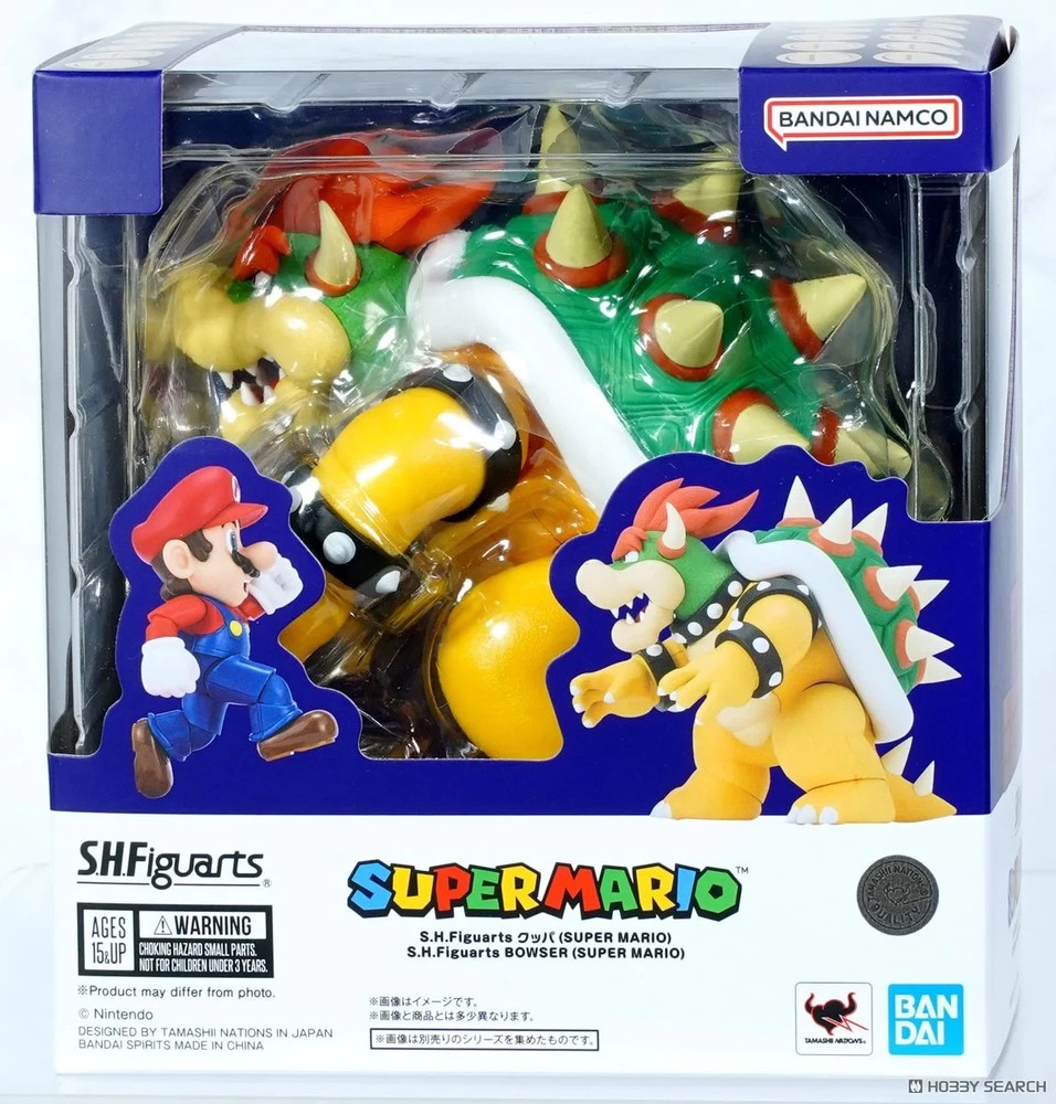 BANDAI S.H.FIGUARTS SUPER MARIO BROS. BOWSER (SUPER MARIO) 130mm ACTION FIGURE