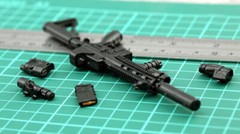 1:6 Scale Model Assembly Assault rifle Gun 4D Black HK416 For 12″ Figure ~