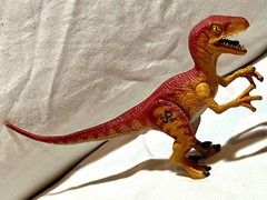 RAPTOR Electronic Velociraptor Jurassic Park JP10 Kenner 1993+Topp Dilophosaurus
