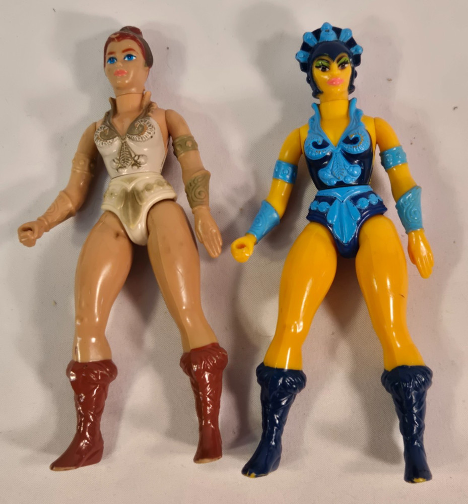 Vintage 1981-82 MOTU 6″ He-Man Action Loose Figure Lot TEELA & EVIL LYN Women