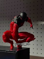 In US! MESS TOYS Symbiote Spider-Man Action Figure Black Red Model Boy Toys Gift