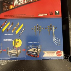 WWE Superstar Ring 14″ Spring-Loaded Mat Pro-Tension Ropes 4 Events in 1 Playset