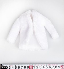 1/6 female Faux white Fur Jacket coat for 12″ figure phicen kumik verycool ❶USA❶