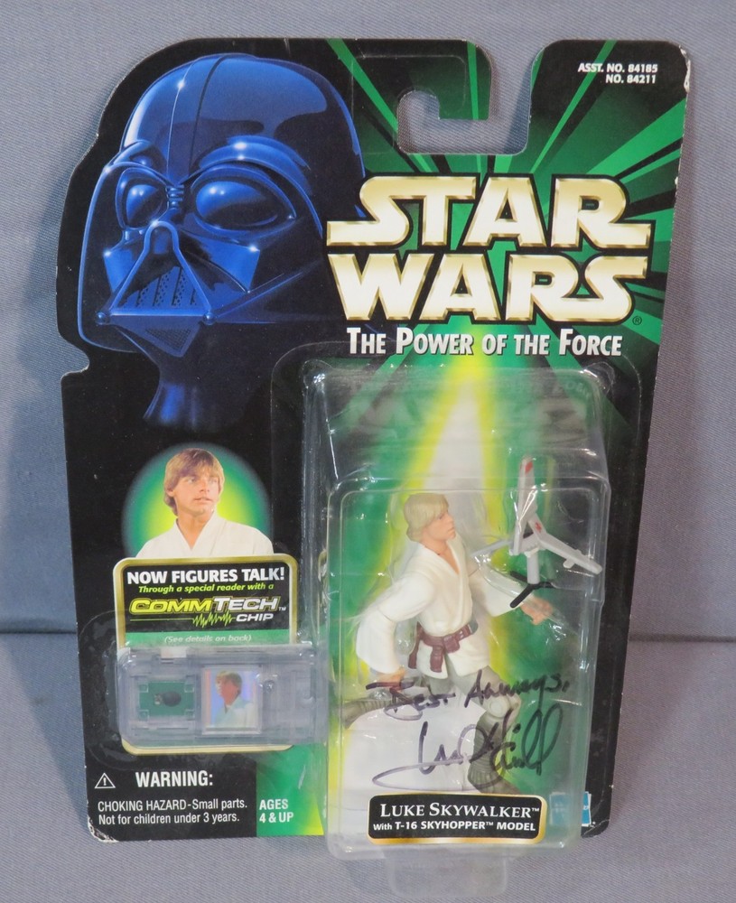 Star Wars POTF “LUKE SKYWALKER w/ T-16 SKYHOPPER MODEL” Signed by Mark Hamill