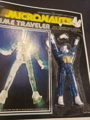 Vintage 1976 MICRONAUTS Blue Time Traveler Figure MEGO MOC New On Unpunched Card