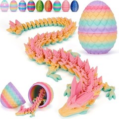 12″ Articulated Dragon & 4.53″ Eco-Friendly Crystal Egg – Surprise Toy for Kids