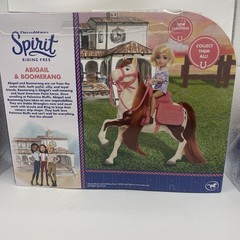 DreamWorks Spirit Riding Academy Abigail & Boomerang Doll and Hores Set