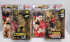 Round 5 World of MMA Collectibles Series 4 (2009) CUNG LE & GINA CARANO NEW
