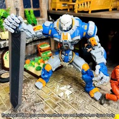 3D Hand-painted 1/12 Guts Dragon Slayer Sword Weapon Model For 6″ Action Figure