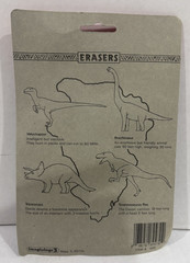 VTG 1992 JURASSIC PARK ERASERS Set of 4 Dinosaurs T Rex Triceratops *SEALED*NRFB