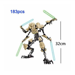 32cm KSZ714 Star Toy Anime General Robot Grievous With Lightsaber Hilt Combat.
