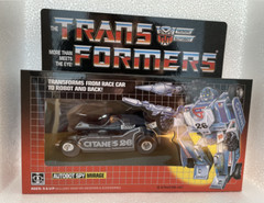 TRANSFORMERS G1 Reissue Mirage Blue / Clear Black/Gold Red Free SpeedPAK Ship