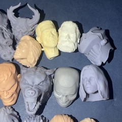Marvel Legends DC Comics 3D Printed Heads Lot Bundle Customizable Heads BAF