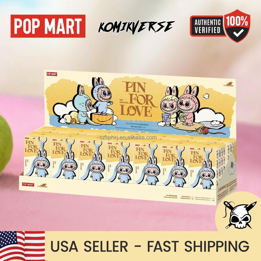 *USA* AUTHENTIC POP MART LABUBU THE MONSTERS PIN FOR LOVE – COMPLETE SET (A-M)