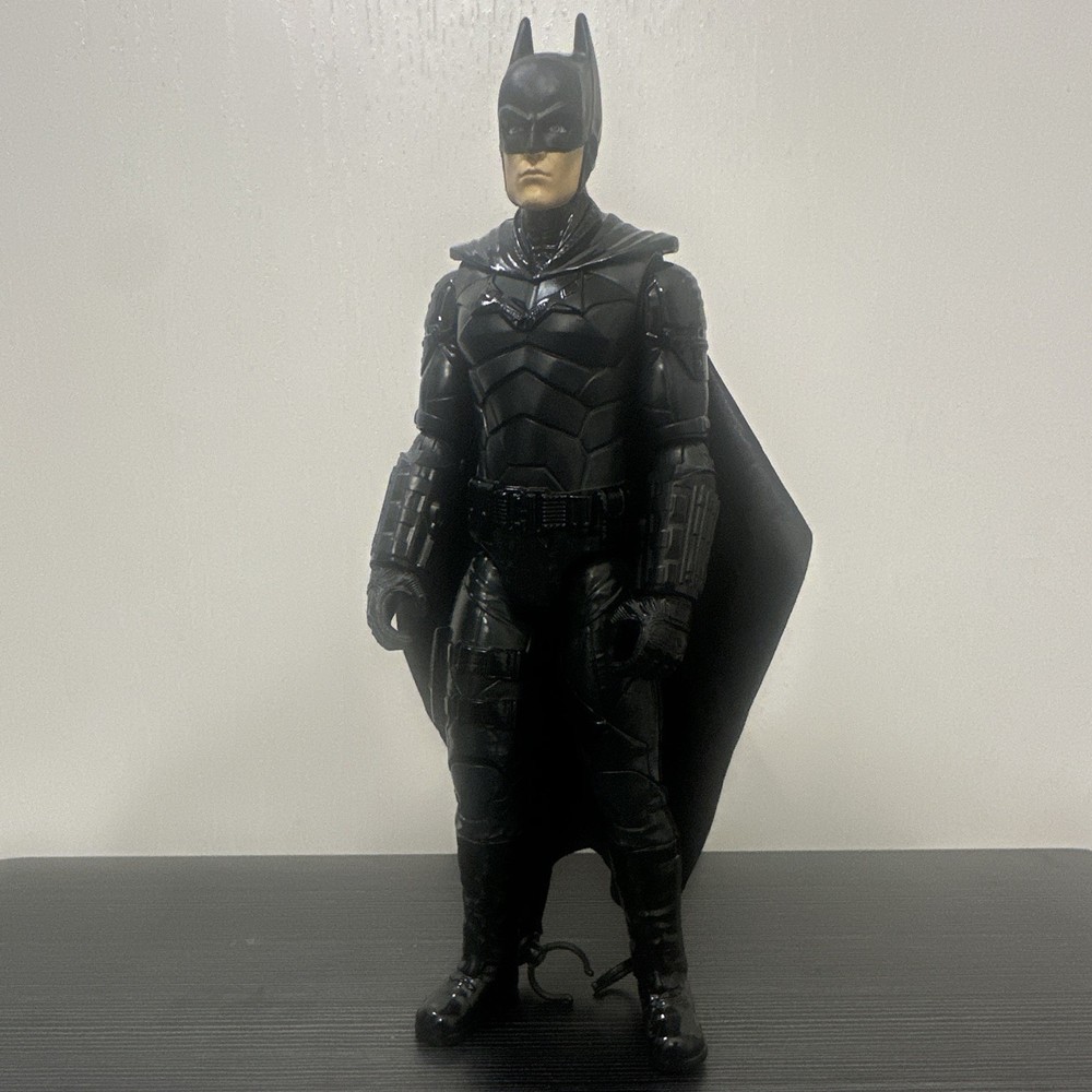 Batman Black Action Figure w/ Cloth Cape 11in Plastic & Fabric Materials