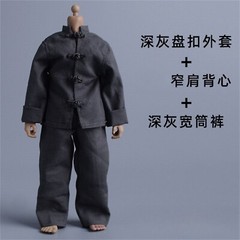 1/12 Chinese Kungfu Garments Tunic Suit Clothes Fit 6” Action Figure